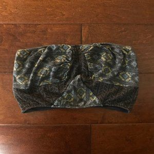 Free People printed bandeau bralette • small